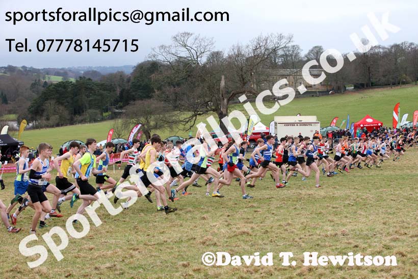 Mens under-17s, 2018 Northern Cross Country Champs., Harewood House, Leeds. Photo: David T. Hewitson/Sports for All Pics